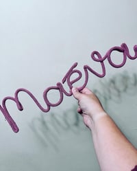 Image 1 of Custom Knitted Wire 5 Letter Name/ Word Wall Art 