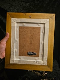 Image 6 of STATEMENT "Mary Magdalen"  1800s Bible Page With Preserved Web - BLACK FRAME
