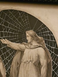 Image 5 of "Adam And Eve" Rare 1800s Bible Page And Preserved Web