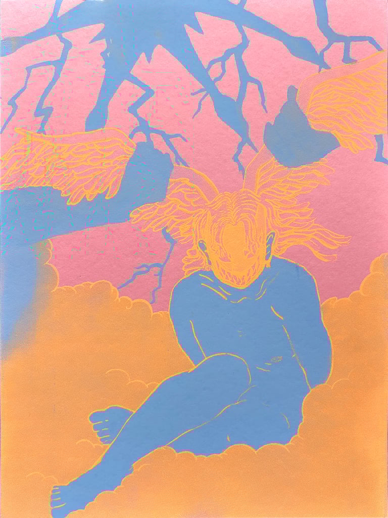 "Where do you go when the light's too bright?" Screenprint Image 5