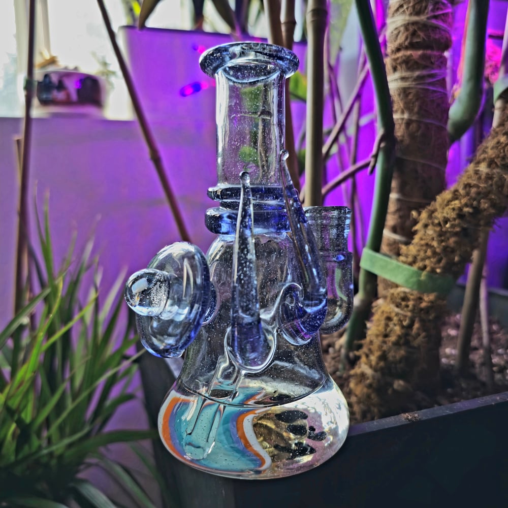 Image of UV Horned Minitube w/ Opal & Cap