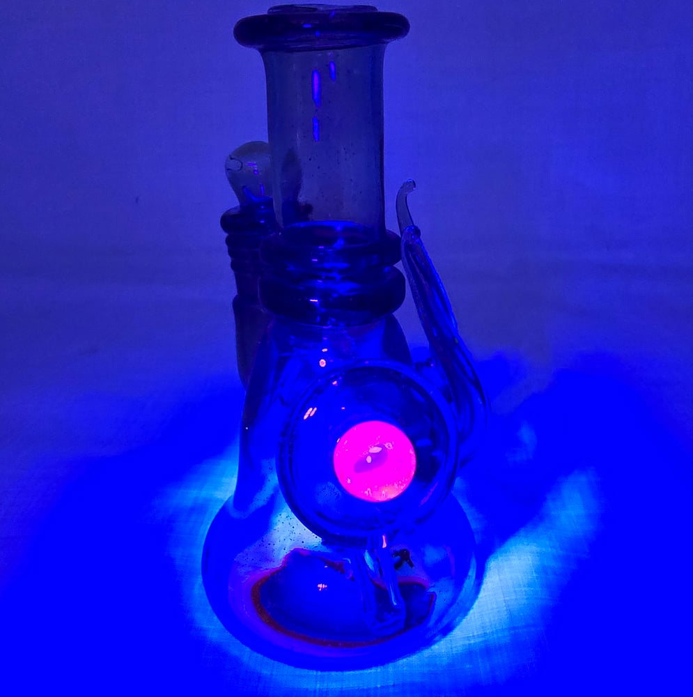 Image of UV Horned Minitube w/ Opal & Cap