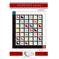 Image 1 of MODERN MAKER Baby Blanket Quilt Pattern 46" x 53" by Carrie-Along-Quilts