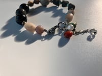 Image 2 of Chunky Bracelet | Moonlight Oasis  healing crystals high fashion wired bracelet ( not elastic )