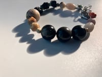 Image 3 of Chunky Bracelet | Moonlight Oasis  healing crystals high fashion wired bracelet ( not elastic )