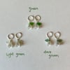 lily of the valley silver huggie hoop earrings