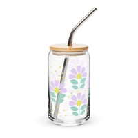 Image 1 of Lilac Floral Glass