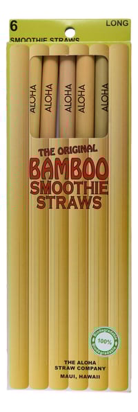 6 PACK BAMBOO STRAW SMOOTHIE - 25 cm