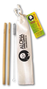 Image 4 of BAMBOO STRAW SET WITH STORAGE BAG - 20 cm