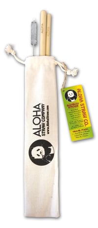 Image 5 of BAMBOO STRAW SET WITH STORAGE BAG - 20 cm