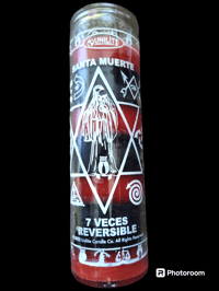 Image 1 of Santa Muerte Siete Veces Reversal Candle 
