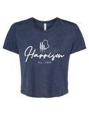 Image 1 of Harrison 1805 Ladies Flowy Crop Tee