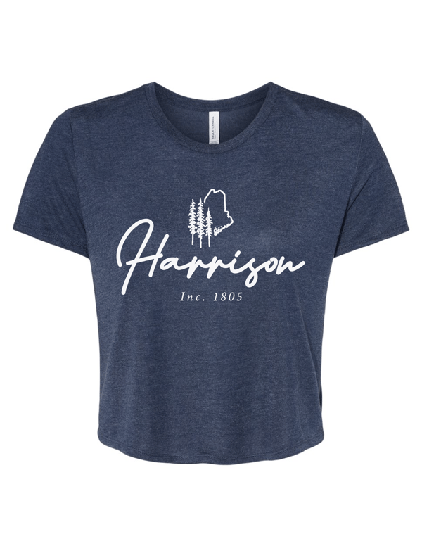 Image of Harrison 1805 Ladies Flowy Crop Tee