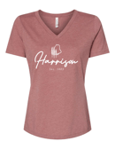 Image 1 of Harrison 1805 Ladies Relaxed V-Neck T-Shirt