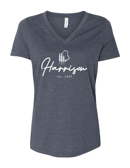 Image 2 of Harrison 1805 Ladies Relaxed V-Neck T-Shirt