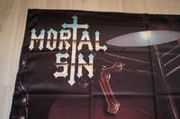 Image 2 of MORTAL SIN - Face of despair Flag 3' x 3' (cloth poster Banner tapestry) Australian thrash metal
