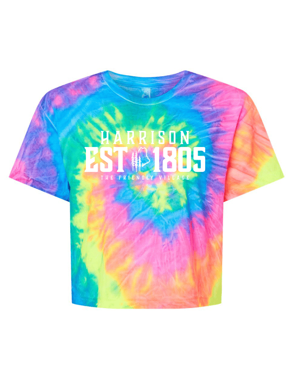 Image of Harrison Established Ladies Tie Dye Crop Tee