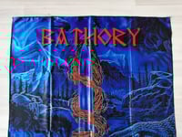 Image 3 of BATHORY - Blood on ice Flag (cloth poster Banner tapestry) Black metal viking metal Quorthon