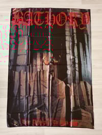 Image 1 of BATHORY - Under the sign of the black mark Flag (cloth poster Banner tapestry) Quorthon Black  metal
