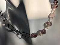 Image 2 of Harmony  healing necklace | Amethyst + paper clip  | gift | February birthstone