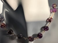 Image 1 of Harmony  healing necklace | Amethyst + paper clip  | gift | February birthstone