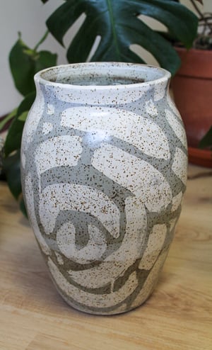 Image of Satin White & Blue Vase