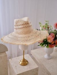 Image 1 of Cream Raffia Hat