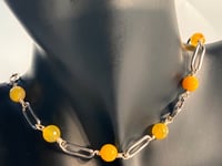 Image 1 of Stainless & Stone Harmony |Orange Agate + paper clip | gift | Orange chakra