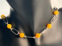 Image 2 of Stainless & Stone Harmony |Orange Agate + paper clip | gift | Orange chakra