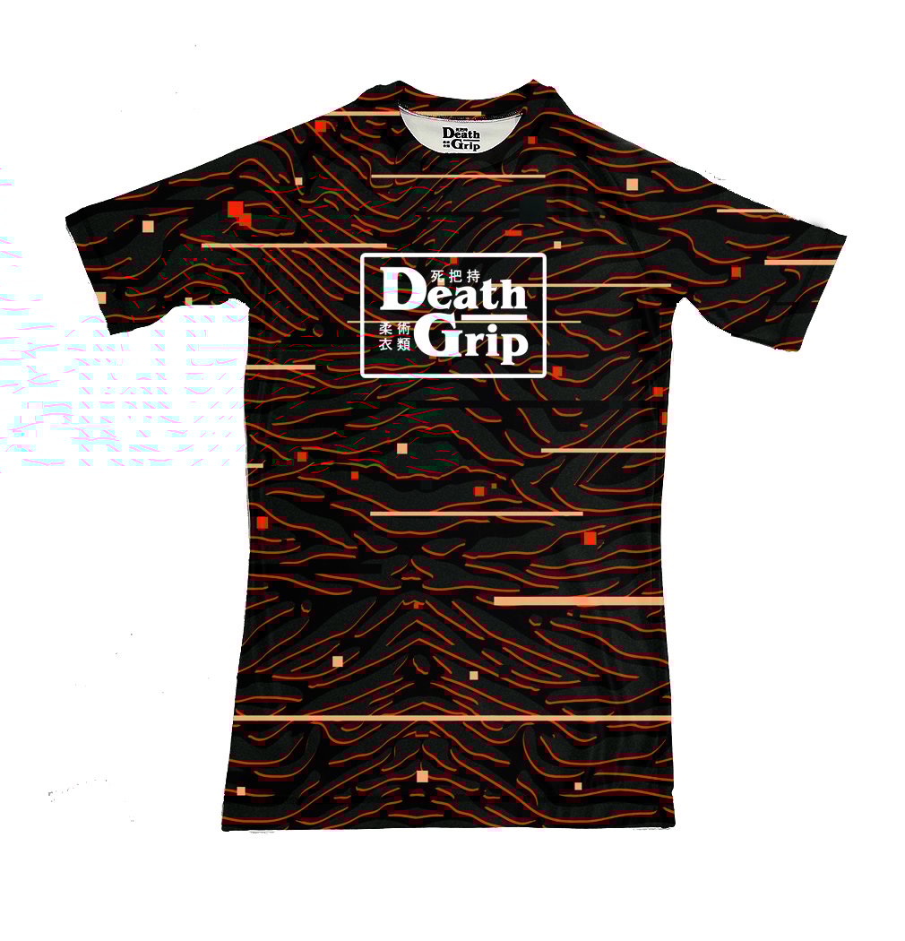 Image of 'Lava Camo' rashguard.