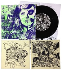 Image 1 of Doomed To Obscurity 7inch Vinyl Record w/ Silkscreen Cover, Mini Screenprints, and Slipmat