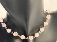 Image 2 of Harmony healing necklace | Half Half Series | Pale Pink Quartz + paper clip | gift 