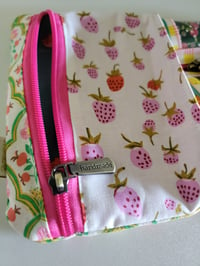 Image 4 of Heather Ross strawberry field - Wee Travel Pal supply organizer 