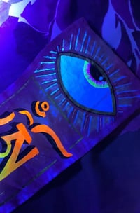 Image 5 of Tie-Dye UV mantra wall hanging
