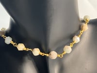 Image 4 of Tranquil Links healing necklace | Faceted Amazonite  gold-plated metal | Birthday Gift