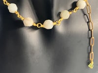 Image 2 of Tranquil Links healing necklace | Faceted Amazonite  gold-plated metal | Birthday Gift