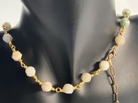 Image 5 of Tranquil Links healing necklace | Faceted Amazonite  gold-plated metal | Birthday Gift