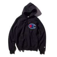 Image 1 of CHAMPION JAPAN EXCLUSIVE ACTION STYLE HOODIE (BLACK)