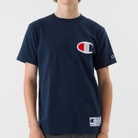 Image 1 of CHAMPION JAPAN EXCLUSIVE ACTION STYLE T-SHIRT (NAVY)