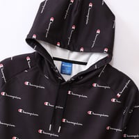 Image 2 of CHAMPION JAPAN EXCLUSIVE TRAINING HOODED PULLOVER  (BLACK)