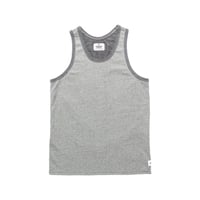Image 1 of REIGNING CHAMP REVERSIBLE TANK (HEATHER GREY / NAVY)
