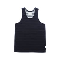Image 1 of REIGNING CHAMP STRIPE TERRY REVERSE TANK (NAVY / WHITE)