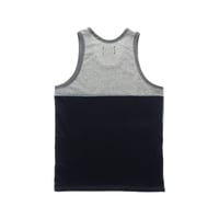Image 2 of REIGNING CHAMP HB JERSEY / DIAG JERSEY TANK TOP (NAVY / HGREY)