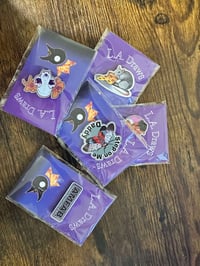 Image 2 of "Cat Skull & Lillies" Pins and Stickers