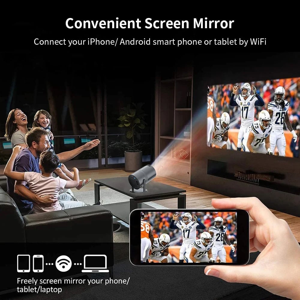 MSL Mini Projector with Android 11, WiFi, Bluetooth, and 1080P Home Theater