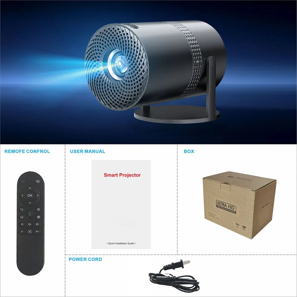 MSL Mini Projector with Android 11, WiFi, Bluetooth, and 1080P Home Theater
