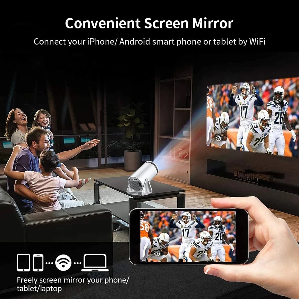 MSL Projector Android 11 720P 4K WiFi 5G Home Cinema with 200Ansi Brightness