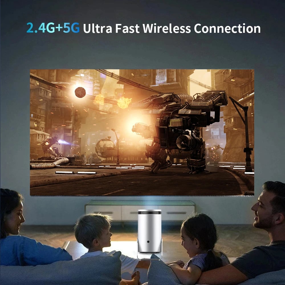 MSL Projector Android 11 720P 4K WiFi 5G Home Cinema with 200Ansi Brightness