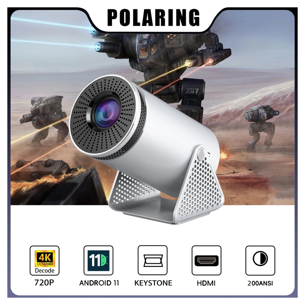 MSL Projector Android 11 720P 4K WiFi 5G Home Cinema with 200Ansi Brightness