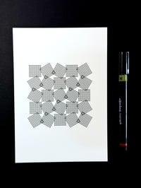 Image 3 of Moiré Study 03 — 5x7" pen plot